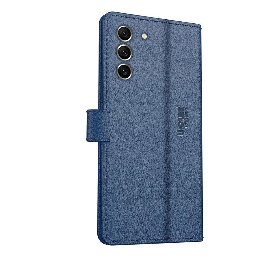 U-CASE Flip Cover for Samsung Galaxy S21 FE 5G Vegan Foldable Stand & Pocket Magnetic Closure - Aibex